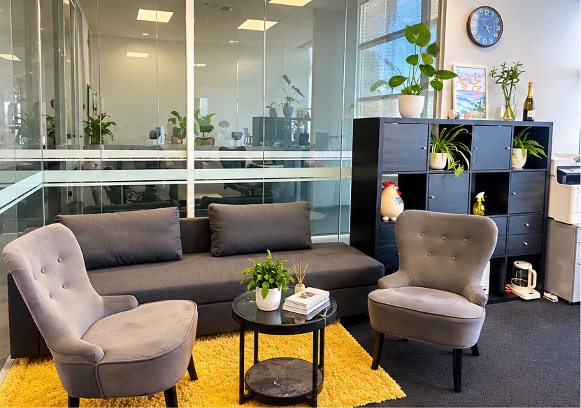 Client lounge in the SML office, Chadstone